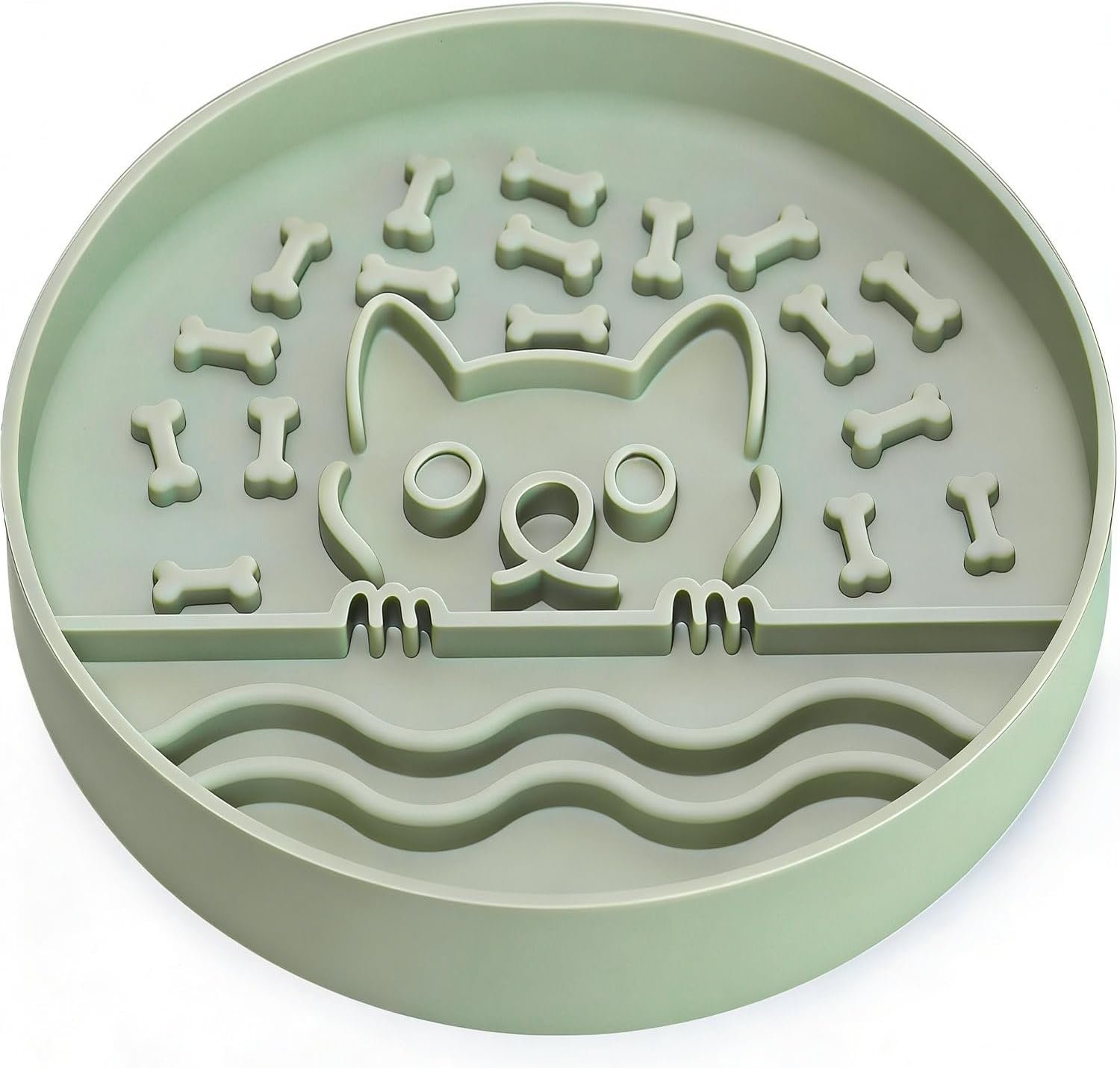 Slow Feeder Dog Bowl for Small Medium Dogs and Cats Non Slip Anti Choking Food Grade Silicone Slow Eating Bowl