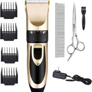 Dog Clippers for Grooming Low Noise Cordless Electric Dog Grooming Kit Rechargeable Quiet Pet Hair Trimmer Kit for Dogs and Cats