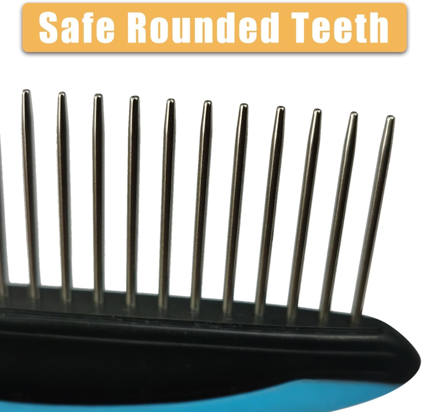 Metal Combs for Dogs and Cats, Pet Steel Brusher for Removing Tangles & Knots, Professional Grooming Tools - 3 Pack - Image 2