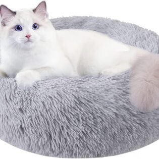 Cat Beds for Indoor Cats Dog Bed for Small Medium Large Dogs Washable Round Pet Bed for Puppy and Kitten with Slip Resistant Bottom