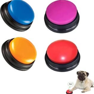 Voice Recording Button for Communication Pet Training Buzzer Record and Playback Dog Toy for Cat Puppy Training