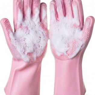 Dog Bath Gloves for Washing Pet Grooming Gloves with Shampoo Brush for Dogs and Cats