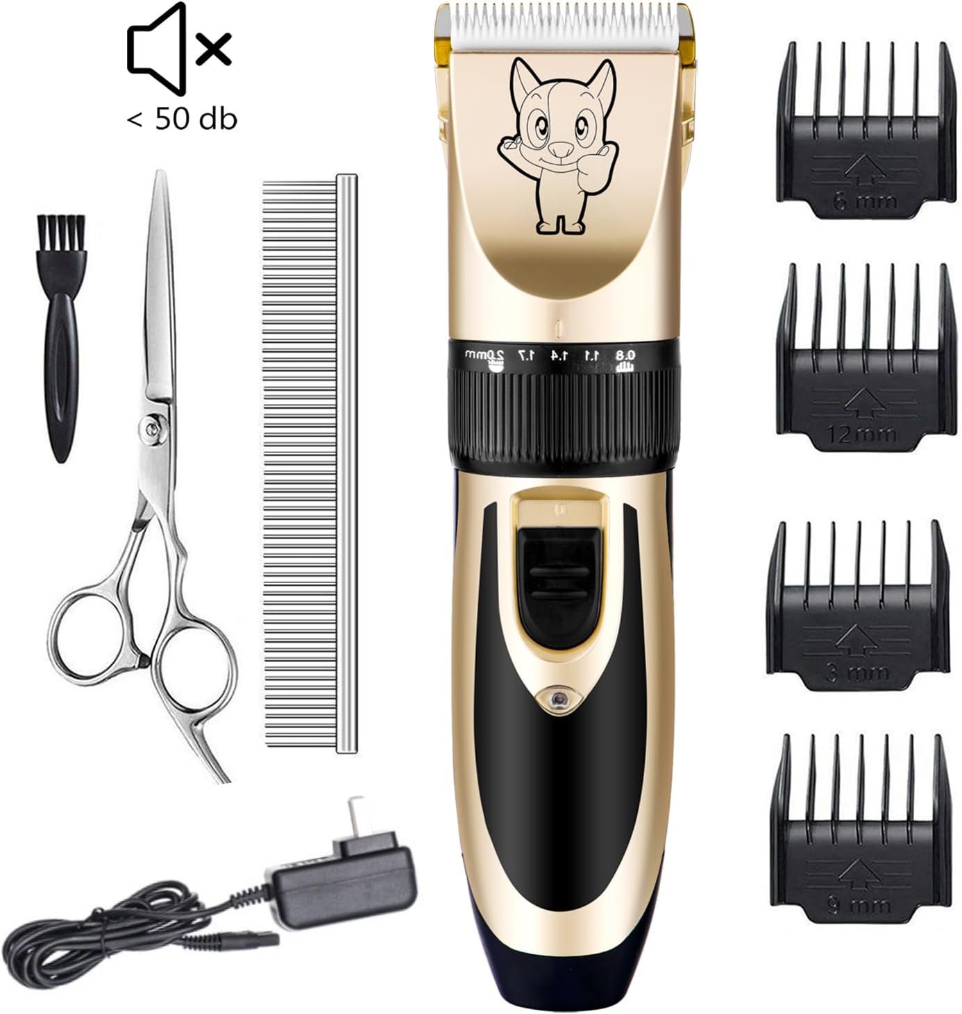 Dog Clippers for Grooming Low Noise Cordless Electric Dog Grooming Kit Rechargeable Quiet Pet Hair Trimmer Kit for Dogs and Cats - Image 2
