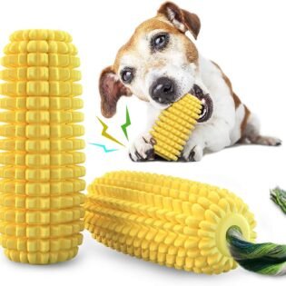 Dog Chew Toy for Aggressive Chewers Durable Squeaky Interactive Toy Puppy Teeth Chew Toy for Small Medium and Large Breeds