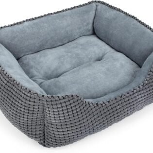 Dog Bed for Large Medium Small Dogs Rectangle Washable Sleeping Orthopedic Pet Sofa Bed Soft Calming Cat Puppy Bed Indoor Cats Anti Slip Bottom