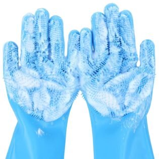 Silicone Pet Grooming Gloves for Washing Cats and Dogs Bath Brush