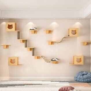 Cat Wall Shelves Cat Wall Furniture Cat Shelves and Perches with Cat Condos House Bridge Ladder and Sisal Scratching Posts