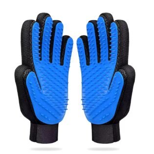 Pet Grooming Gloves Deshedding and Bath Brush Gloves for Dogs Cats and Horses Gentle Hair Remover and Massage Mitt
