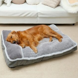 Large Dog Bed with Pillow for Crate Kennel Sofa Dog Bed Super Soft Pet Bed for Medium Large Dogs Furniture